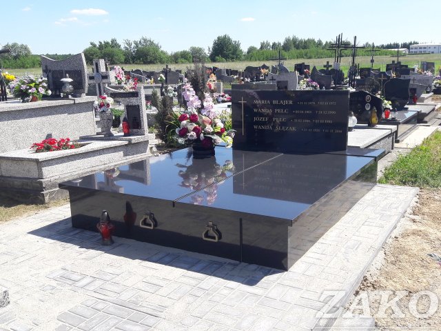 Nagrobek podwójny grobowiec Nero Assoluto