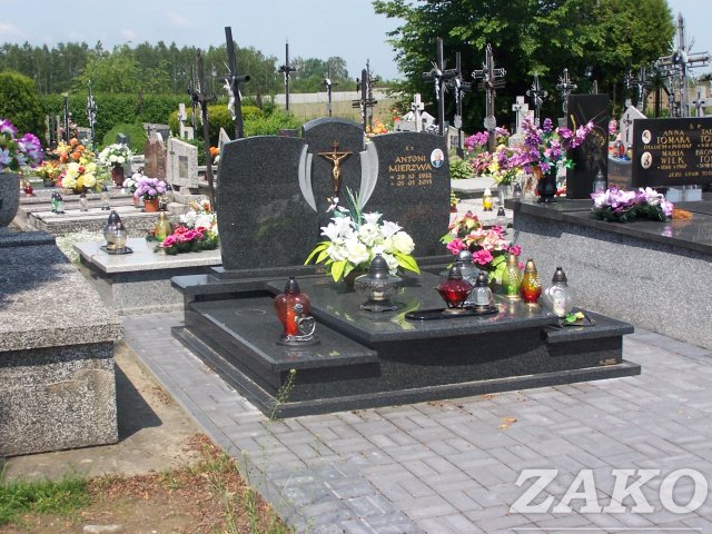 Nagrobek podwójny z granitu Impala