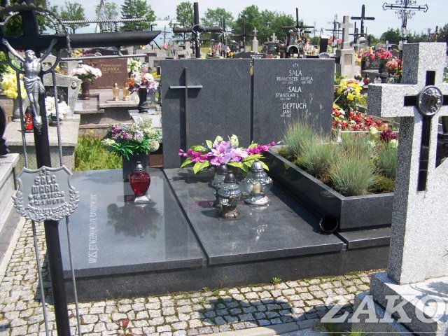 Nagrobek podwójny granitowy Padang Dark