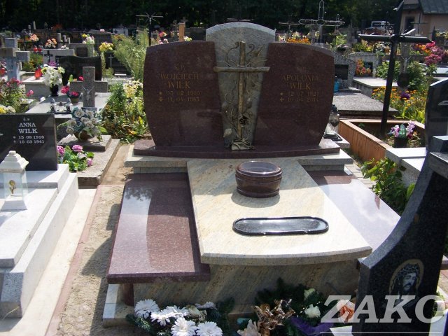 Nagrobek podwójny granit Madura Gold + Tokowski