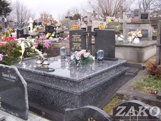 Nagrobek podwójny granit Kośmin