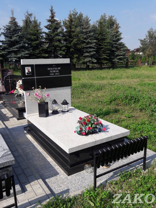 Granit Imperial White + Nero Assoluto